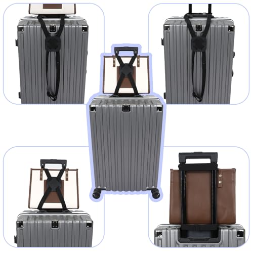 Image of Adjustable Size Elastic Travel Essentials Accessories Luggage Bungee for Suitcases Luggage Straps for Add a Bag Easy to Travel Suitcase Elastic Strap Belt - Black