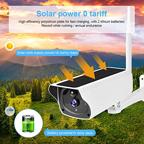 Ekat Security Camera Outdoor, Wireless Outdoor Cameras For Home Security, Solar Security Camera, 2.4Ghz Wifi, Motion Detection, Night Vision, Ip66 Waterproof, Solar Charging #TOP1