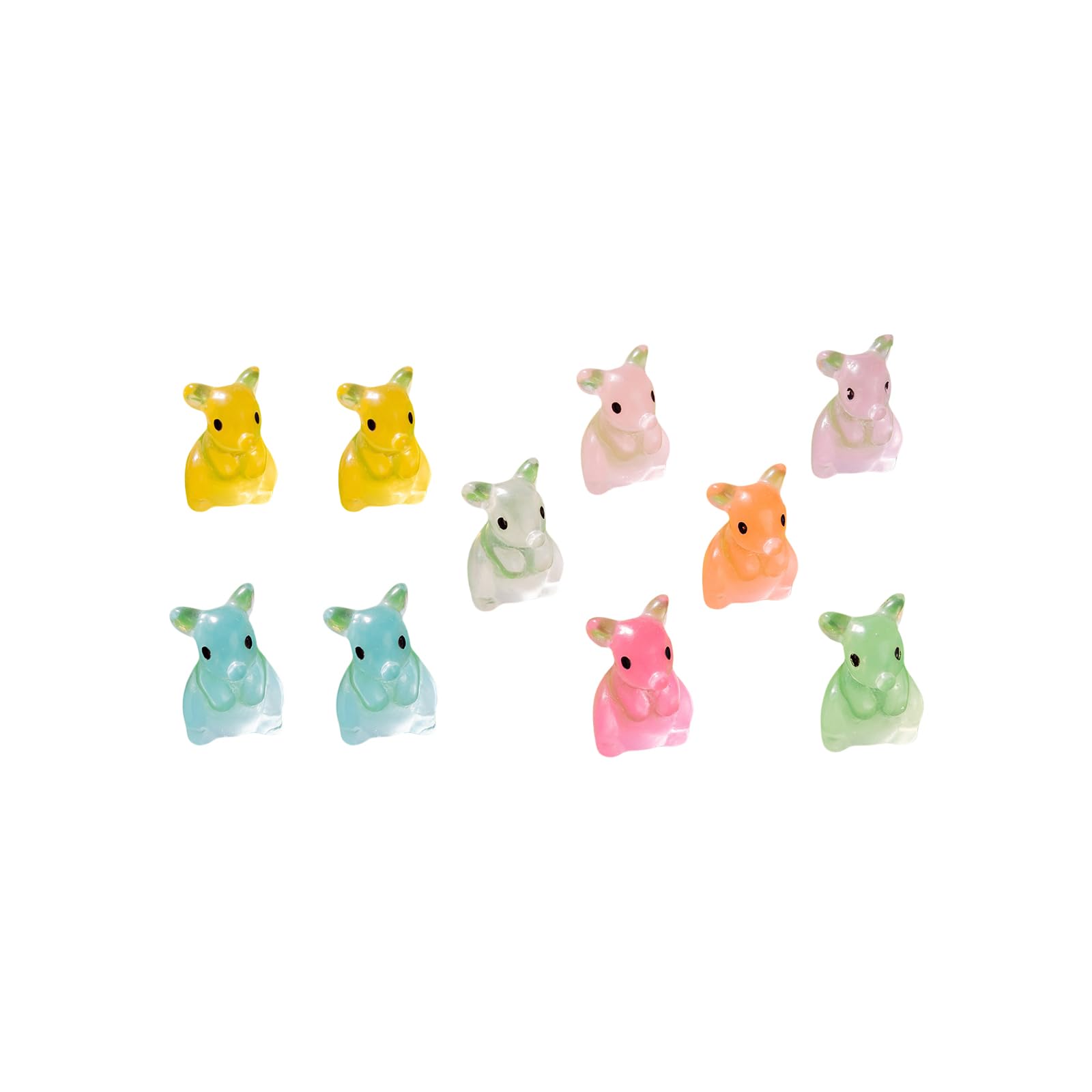 MLWSKERTY 10pcs Miniature Glowing Kitten Versatile Resin Decors for Gardens, Dollhouses, and Do It Yourself Projects Aquarium Decors