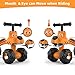 Wdmiya Baby Balance Bike for 1 Year Old Boys Girls, Riding Toys for Toddlers, No Pedal Bicycle, 12-36 Months Kids First Bike, Best Gift for Birthday, Christmas, Halloween (Tiger)