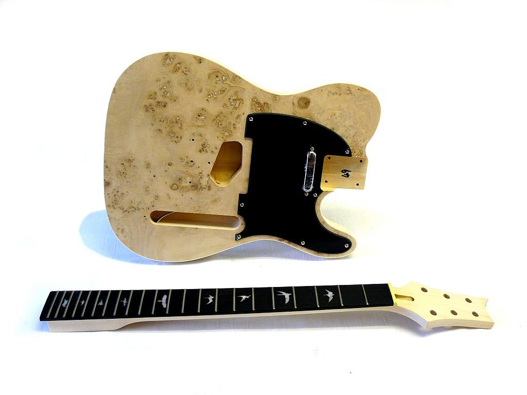 E-Gitarren-Bausatz/Guitar DIY Kit ML-Factory® MLT Sky Bird Esche Wurzel, mit Bird Inlays
