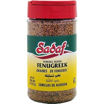 Sadaf Fenugreek Seeds - Whole Methi Seeds for Cooking and Food Flavoring - Ideal for Middle Eastern Cuisine - Fenogreco en Semillas - Kosher and Halal - 8 Oz Bottle with Shaker Top