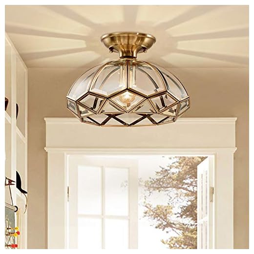 Mrdsre rund glasvasc LED-taklampa LED-industri koppar taklampor Surface Mounted Inn E27 kök belysning gyllene europeisk minimalistisk vardagsrum belysning