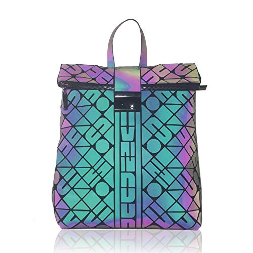 Mochila para mujer con diseño geométrico y luminoso., Bb21-c1, Medium Cover