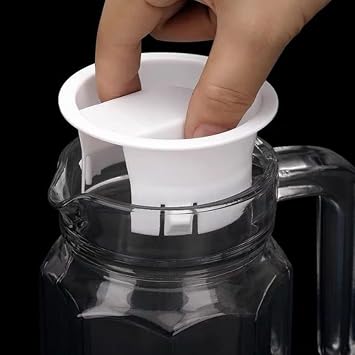 4Pcs Glass Water Pitcher Lids - Plastic Dust-Proof Splash Resistant Stoppers Covers for Jug Bistro Pitcher, White