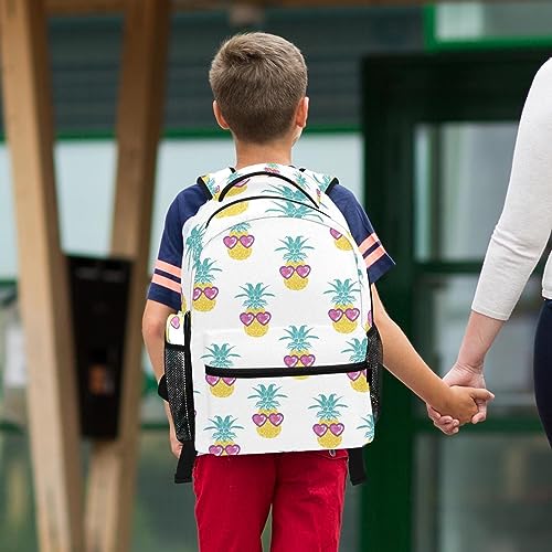 Sac à dos grand volume ananas avec trousse scolaire solide
