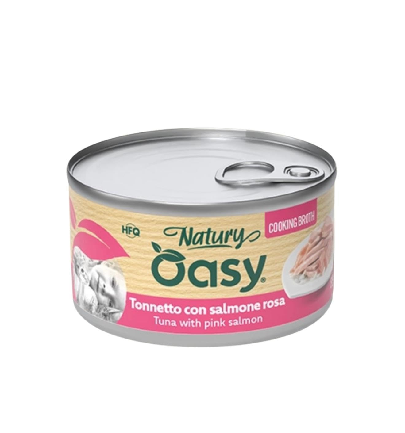 Oasy - Humo para gatos Natury Cooking Broth, sabor atún con salmón rosa, suaves filos naturales en caldo de cocción para gatos adultos de todos los tamaños y razas | 12 latas de 85 gramos cada una.