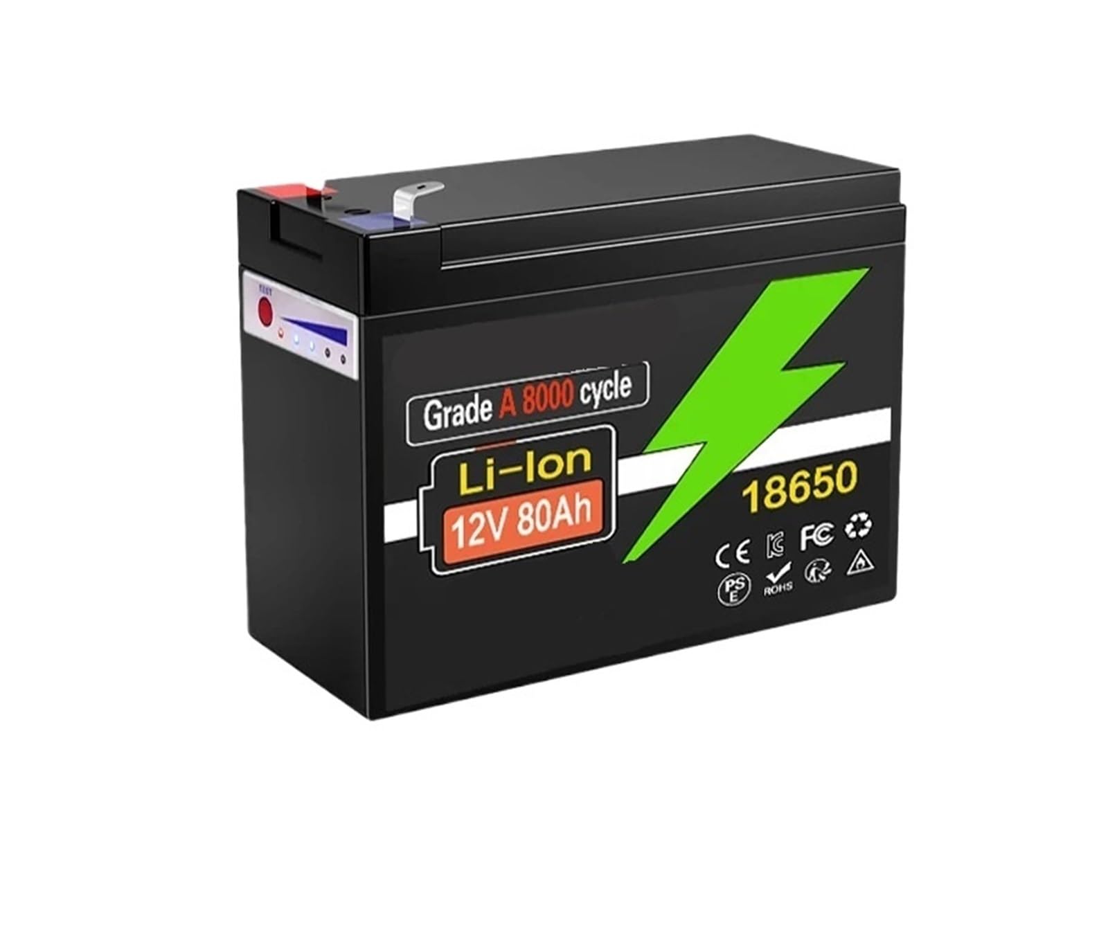 Batteria 12V Pacco Batteria Al Litio 18650 Da 140 Ah | Batteria ricaricabile for batteria for veicoli elettrici a energia solare + caricabatterie 12,6v3A(12V 80000mAh)