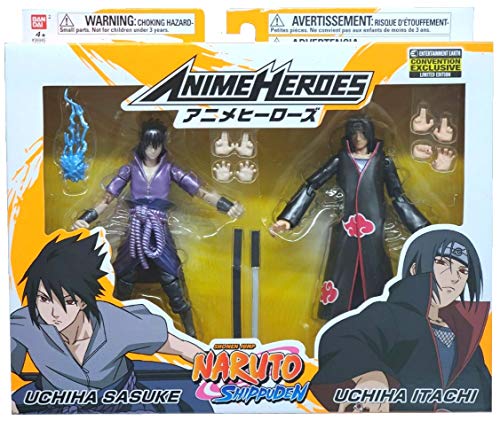 Naruto Shippuden Bandai Anime Heroes Itachi e Sasuke Uchiha Action