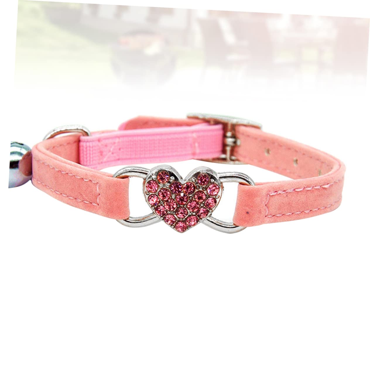 Ipetboom Lot De 2 Colliers pour Chat en Forme De Cœur avec Strass Brillants Et Clochette