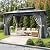 Breezestival 10'x12' Hardtop Gazebo Outdoor Permanent Gazebo with Double Polycarbonate Roof Canopy, Aluminum Frame Permanent Pavilion with Curtains and Netting for Patio,Garden,Lawns