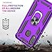 LeYi Compatible with Samsung Galaxy A20/ A30 Case, Samsung A20 Phone Case (Not Fit A20S) with Tempered Glass Screen Protector, [Military-Grade] Kickstand Cover Case for Samsung A20/ A30, Purple