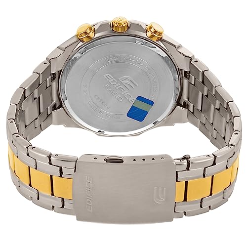 Casio EDifice EFR-539SG-1AVUDF Black Analog Dial Dual Tone Stainless Steel Band Men's Watch Chronograph 100M Water Resistant EX188 - Image 4