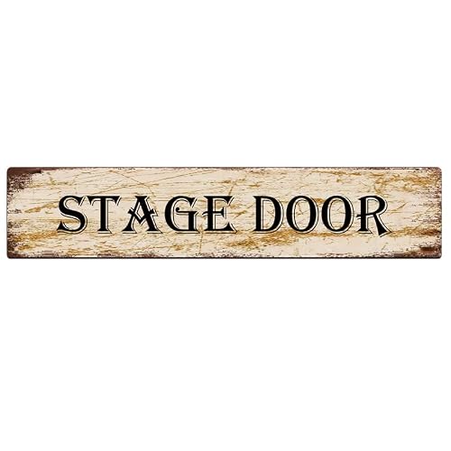 Stage Door Decor Street Sign Vintage Metal Tin Sign Retro Poster Design for Cafes Bar Pub Beer Club Wall Home Decor 4x16 Inch