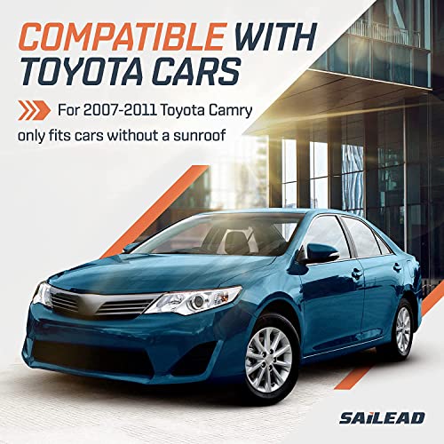 SAILEAD Sun Visor Replacement Compatible with 2007 2008 2009 2010 2011 Toyota Camry and Camry Hybrid Without Sunroof and Light, 2 Pack (Grey, Left & Right Side)
