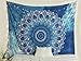 Popular Handicrafts Tapestry Wall Hanging Hippie Ombre Mandala Bohemian Hippy Intricate Indian Tapestries Bedspread 84 x 90 Inches (215cm x 230cm) Blue