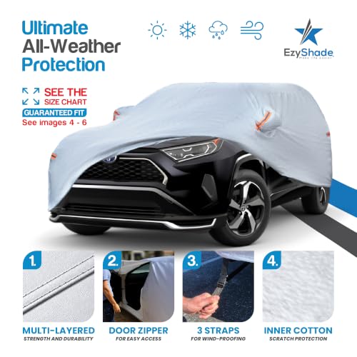 Image of EzyShade SUV Car Cover Waterproof All Weather. See Size-Chart. Size S4