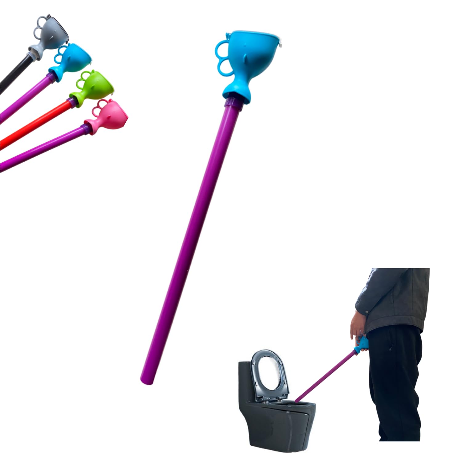Portable Men's and Women's Urinal Funnel，Reusable Stand to Pee Funnel for Camping Trips, Home Use，Effectively Prevents Urine Splashing，Easy to Clean and Store (Blue)