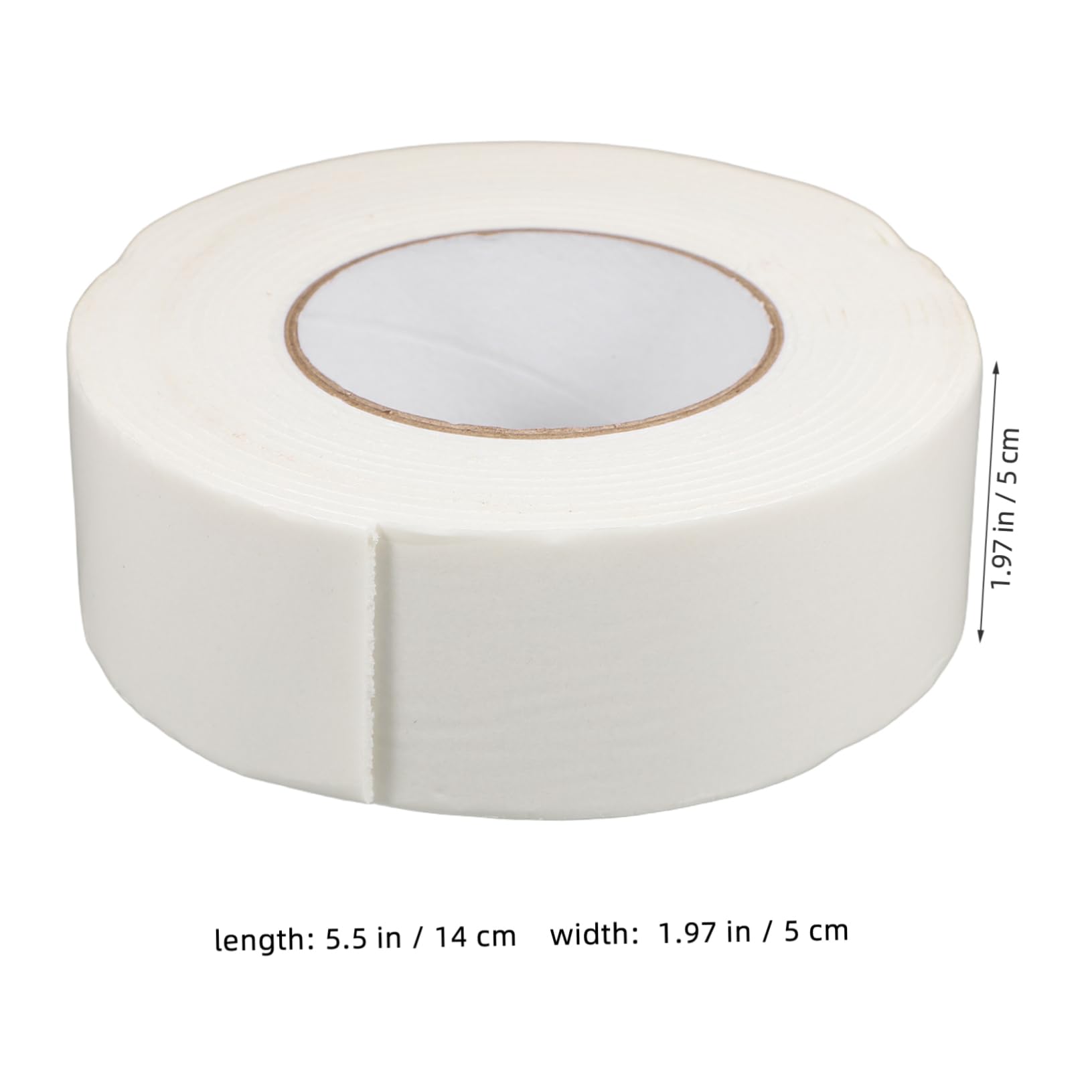 Ruban Adhésif Double Face Mousse 2,5 mm x 50 mm x 5 M Blanc Résistant à L'humidité