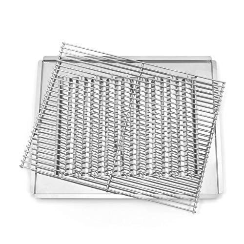 Set 2-teilig Grillrost und Flammabdeckung für 3-flammig Gasgrill Grill Gastrobräter Profigrill Verein