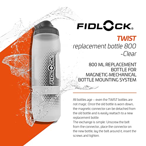 Fidlock Twist Replacement Water Bottle 800 Transparent Clear