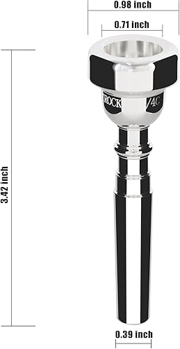 Miniatura 9 de EastRock Boquilla de trompeta 3C chapada en plata Boquilla de trompeta Bb Accesorios de instrumentos de trompeta embalados al vacío