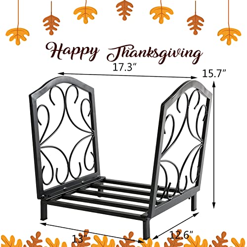Doeworks 17 Inch Small Heavy Duty Indoor/Outdoor Firewood Racks Steel Wood Storage Log Rack Holder #TOP1