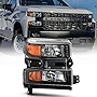 ACANII - For [Halogen w/o LED Model Only] 2019-2021 Chevy Silverado 1500 Factory Headlight Headlamp Right Passenger Side