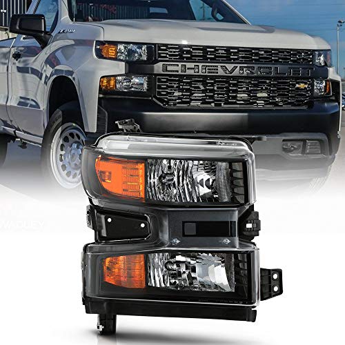 ACANII - For [Halogen w/o LED Model Only] 2019-2021 Chevy Silverado 1500 Factory Headlight Headlamp Right Passenger Side