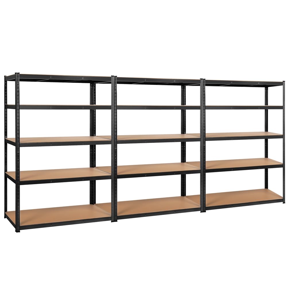 Yaheetech 3 x Etagère/Rayonnage de Rangement pour Garage/Atelier/Chambre Charge Lourde 180 x 120 x 60 cm Résistant Capacité 875 kg