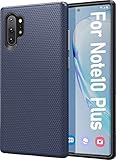 Rayboen Note 10 Plus Case, Dual Layer Dual Defend Shockproof Protective Case for Samsung Galaxy Note 10+ Plus 5G, Navy Blue