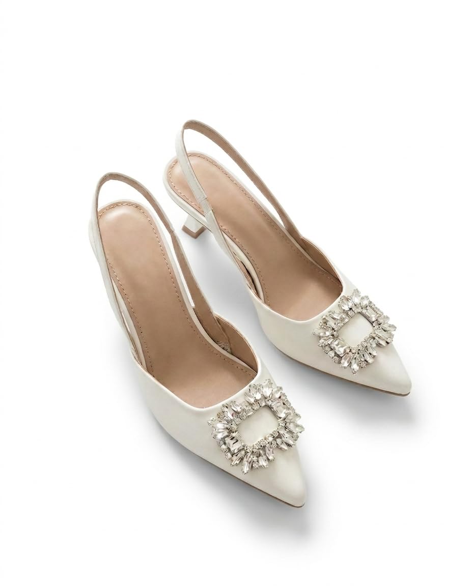 White Rhinestone Mules/Elevate Your Shoe Game with AvivaStyle's Stunning White Rhinestone Mules! These Gorgeous Sandals-picture-12
