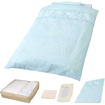 Amazon アイリスプラザ ベビー布団 8点セット お昼寝布団 洗える ひつじ 掛けふとん 掛けカバー 固綿敷きふとん フィットシーツ 防水シーツ まくら まくらカバー 収納ケース ベビー マタニティ ベビー マタニティ 通販