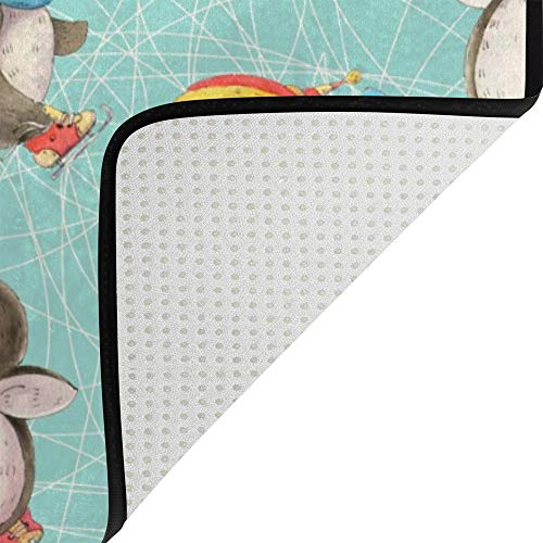Tapis doré fond rose grand format 150x99 cm durable