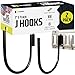 DC Cargo Mall E-Track Large 7" J Hook Tie Down Accessory (2 Pack) for Enclosed Trailer/RV for Helmets, Ropes, Motorcycle Jackets, Pipes, Hoses and Cables