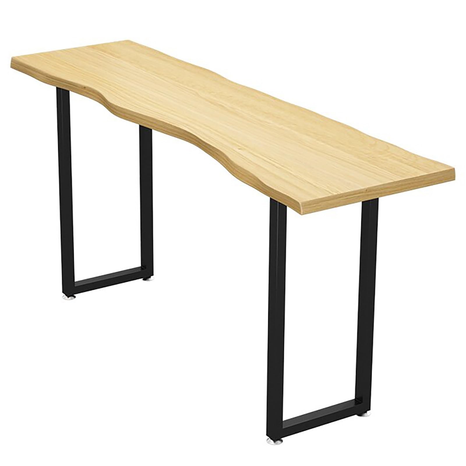 Table de comptoir haute en bois massif avec support métal robuste 120