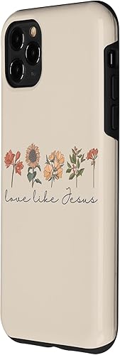 Miniatura 2 de iPhone 11 Pro Max Love Like Jesus Boho Flowers Bible Scripture Religious Faith Case