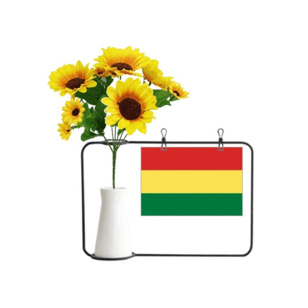 Carte de bénédiction drapeau de la Bolivie et tournesol pour offrir