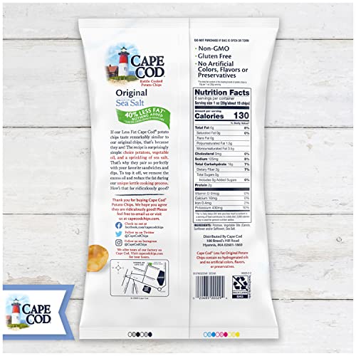 Cape Cod Potato Chips With Sea Salt, 8 Oz #TOP5