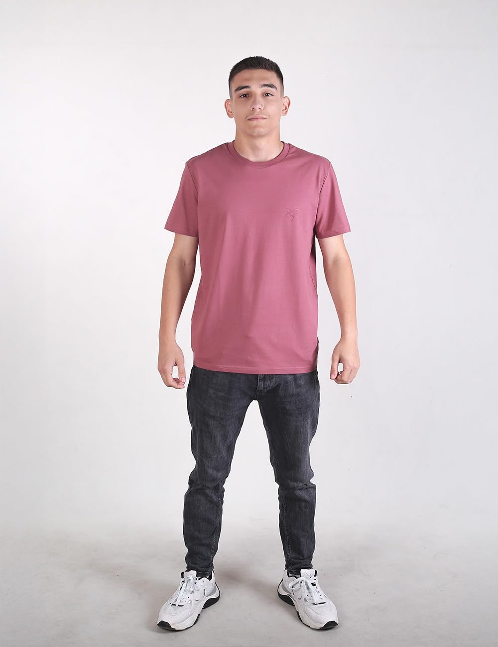 Camiseta de algodón orgánico con Estampado Icono, Rosa de Hibisco, Talla L