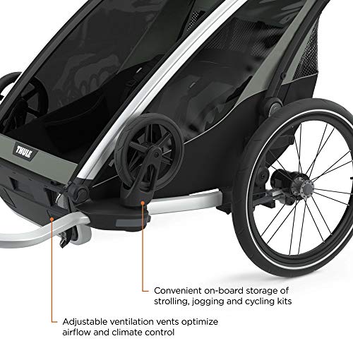 Thule, Chariot Lite 2, Trailer/Stroller, Agave, Uni, Unisex-Adult, 1 Count (Pack of 1), 10203022 - Image 4