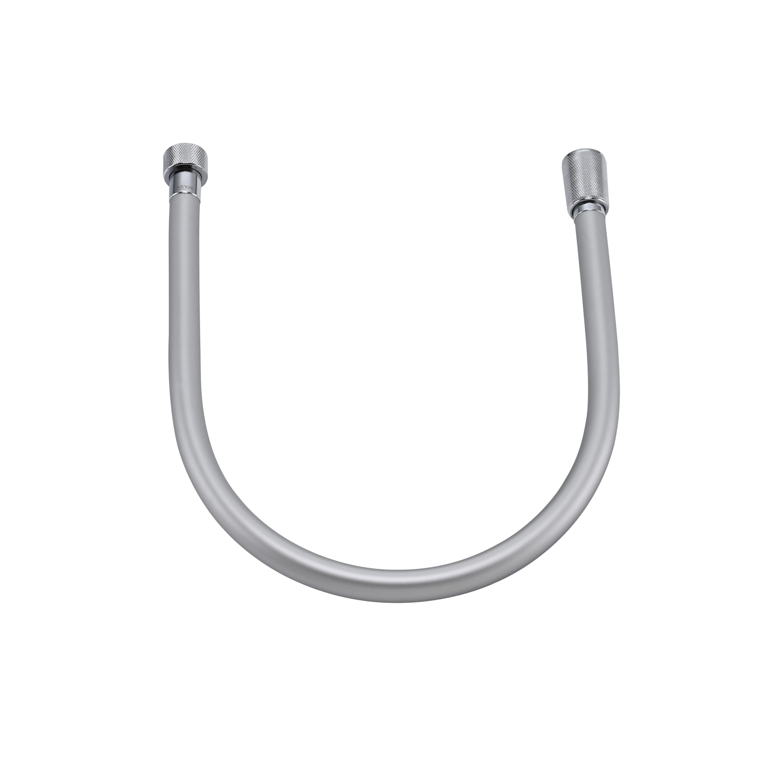 23 Inches Silicone Shower Hose Extra Short Silver