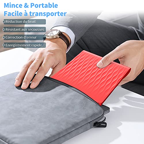 Lecteur graveur CD DVD externe portable USB 3.0 Type-C rouge compatible PC portable Mac Linux