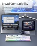 ZIYOU LANG x FREEWOLF M104 Wireless Keyboard, Triple Mode 75% Gaming Office Keyboard with RGB Backlit, 4000mAh Rechargeable, Compatible with Windows/Mac