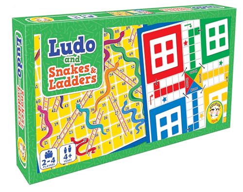 Image of Ludo and Snakes & Ladders Board Game for Kids | 2 in 1 Double Sided Game Set | Indoor Family Game for 2-4 Players | Age 4+ | Durable & Portable