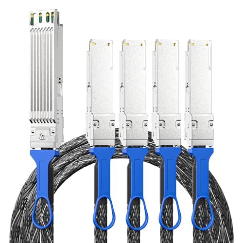 10Gtek 800G OSFP to 4x200G QSFP112 DAC Cable, 3-Meter, 26AWG, Compatible with NVIDIA MCP7Y40-N003 for NDR InfiniBand and Ethernet Solutions