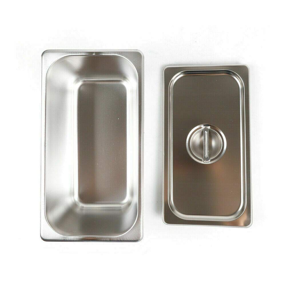 1/3 x 3 set di scaldabagni elettrici, 7 l, in acciaio inox, per bagnomaria calda