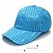 YeeHeen Sequins Baseball Cap Glitter Hat Adjustable Shiny Hip Hop Hat AzureBlue