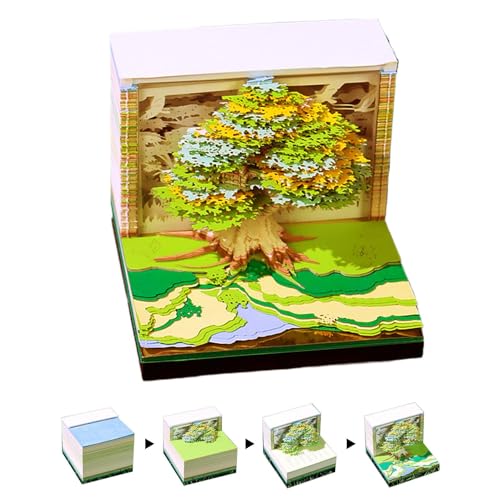 Calendrier 2026 bloc-notes 3D cabane arbre détachable bureau entraînement domicile
