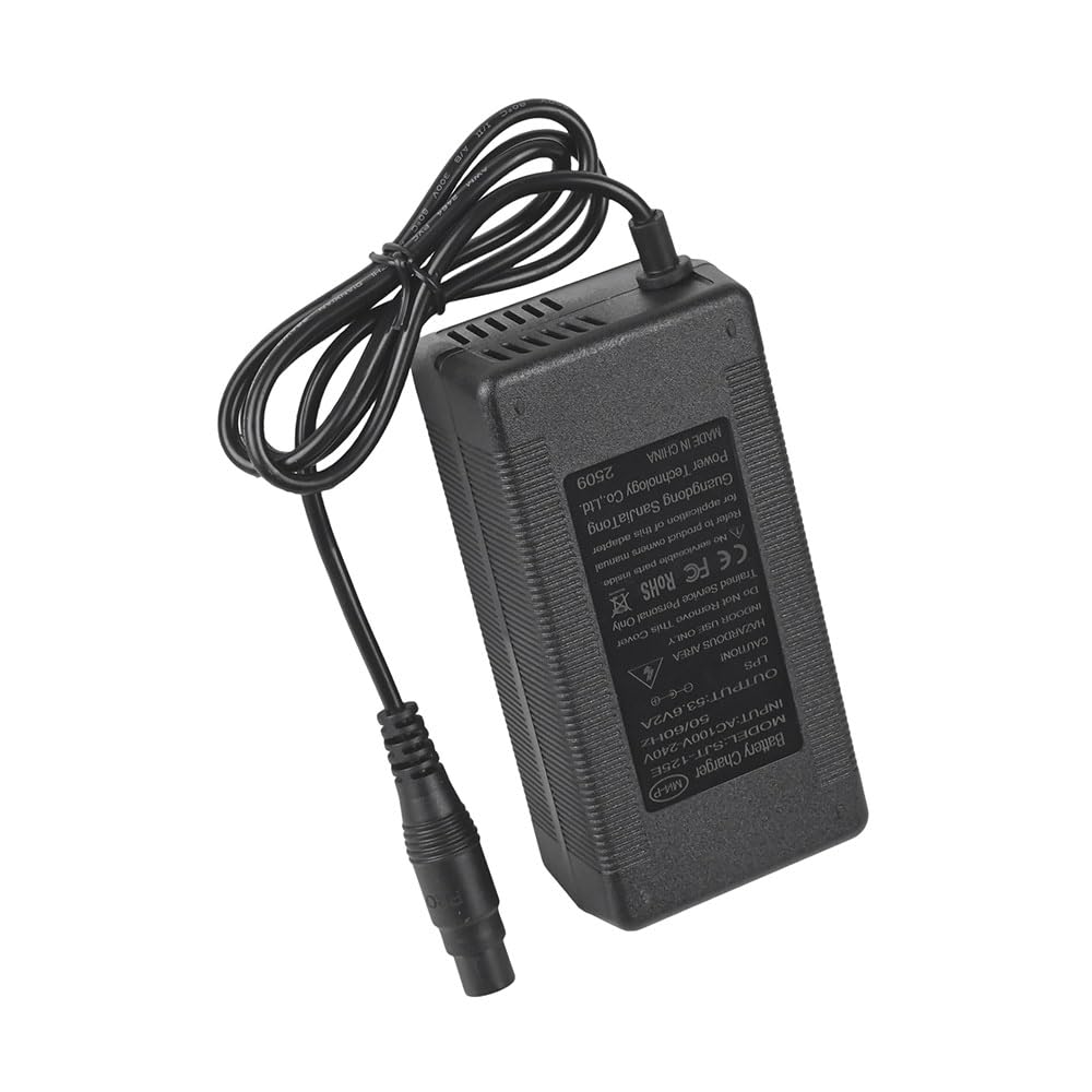 53,6 V 2 A Chargeurs pour Xiaomi 4 Pro Plus/4 Pro Max/5 Max, pour Ninebot ZT3/ZT3 Pro/Max G3/GT3/F3/F3 Pro Trottinettes électriques, Adaptateur Secteur de Remplacement, Accessoires Chargeur